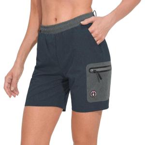 Little Donkey Andy Women’s 7 Inches Quick Dry Golf Shorts Stretch Athletic Shorts with Liner, Laser-Cutting Pockets(Carbon Heather)