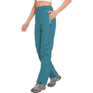 Little Donkey Andy Women’s Lightweight Rain Pants Water Resistant Hiking Golf Pants Outdoor Tactical Fishing Pants(Teal Green)