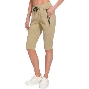 Little Donkey Andy Women’s Quick Dry Cool Capri Pants with Stretch Drawstring Summer Hiking Running Shorts