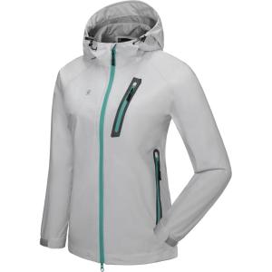 Little Donkey Andy Women’s Waterproof Rain Jacket Ultra-Lightweight Rain Shell for Cycling Running Biking(E3.gray【ultra Lightweight】)