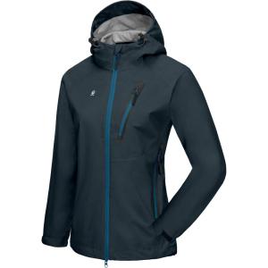 Little Donkey Andy Women’s Waterproof Rain Jacket Ultra-Lightweight Rain Shell for Cycling Running Biking(E6.black Blue【ultra Lightweight】)