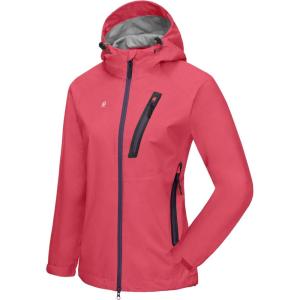 Little Donkey Andy Women’s Waterproof Rain Jacket Ultra-Lightweight Rain Shell for Cycling Running Biking(E7.watermelon【ultra Lightweight】)
