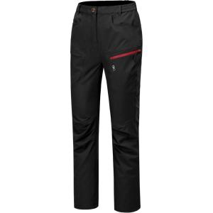 Little Donkey Andy Women’s Waterproof Rain Pants Lightweight Breathable Rainproof Pants for Outdoor Hiking Golf(Black)