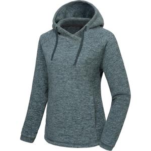 Little Donkey Andy Womens Winter Warm Polar Fleece Pullover Hoodie Lightweight Thermal Sweatshirts Running Hiking(Dark Green Heather)