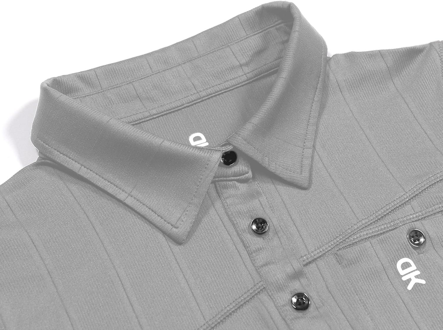 imageLittle Donkey Andy Womens Ultra Stretch Quick Dry Lightweight Golf Polo Shirts Moisture Wicking Top UPF50 Tennis SportsLong Sleeve Cloudburst