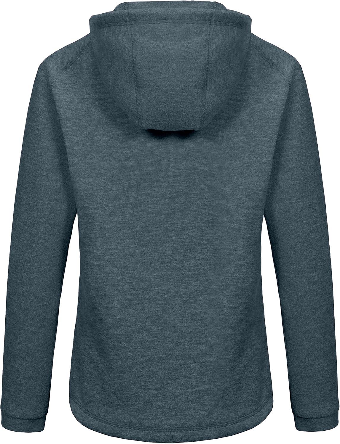 imageLittle Donkey Andy Womens Winter Warm Polar Fleece Pullover Hoodie Lightweight Thermal Sweatshirts Running HikingStormy Weather Heather