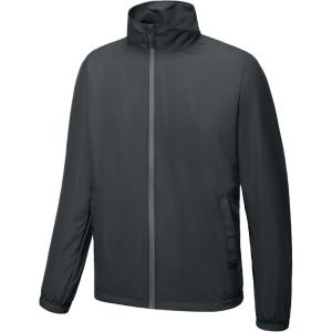Little Donkey Andy Men’s Lightweight Breathable Windbreaker Golf Jacket UPF50+ Windproof Outdoor Running Coat(Stand Collar-dark Gray)