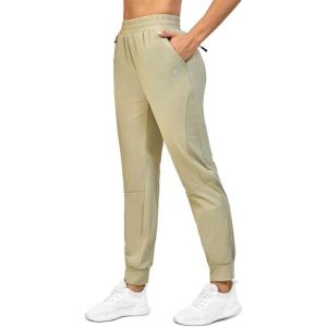 Little Donkey Andy Women’s Stretch Joggers with Pockets, Quick-Dry Lightweight Running Pants for Women(Khaki)