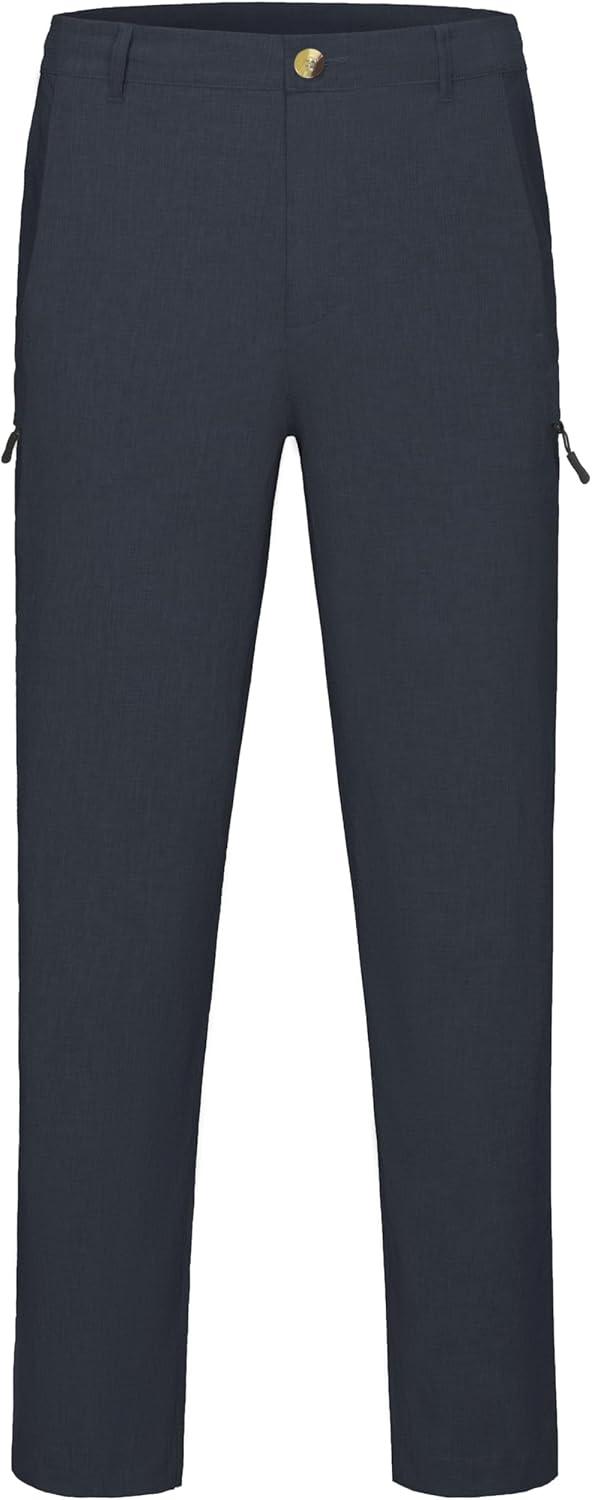 imageLittle Donkey Andy Mens Quick Dry Hiking Pants Classic Fit Lightweight Trousers with 6 Pockets Casual Outdoor Travel GolfBlack