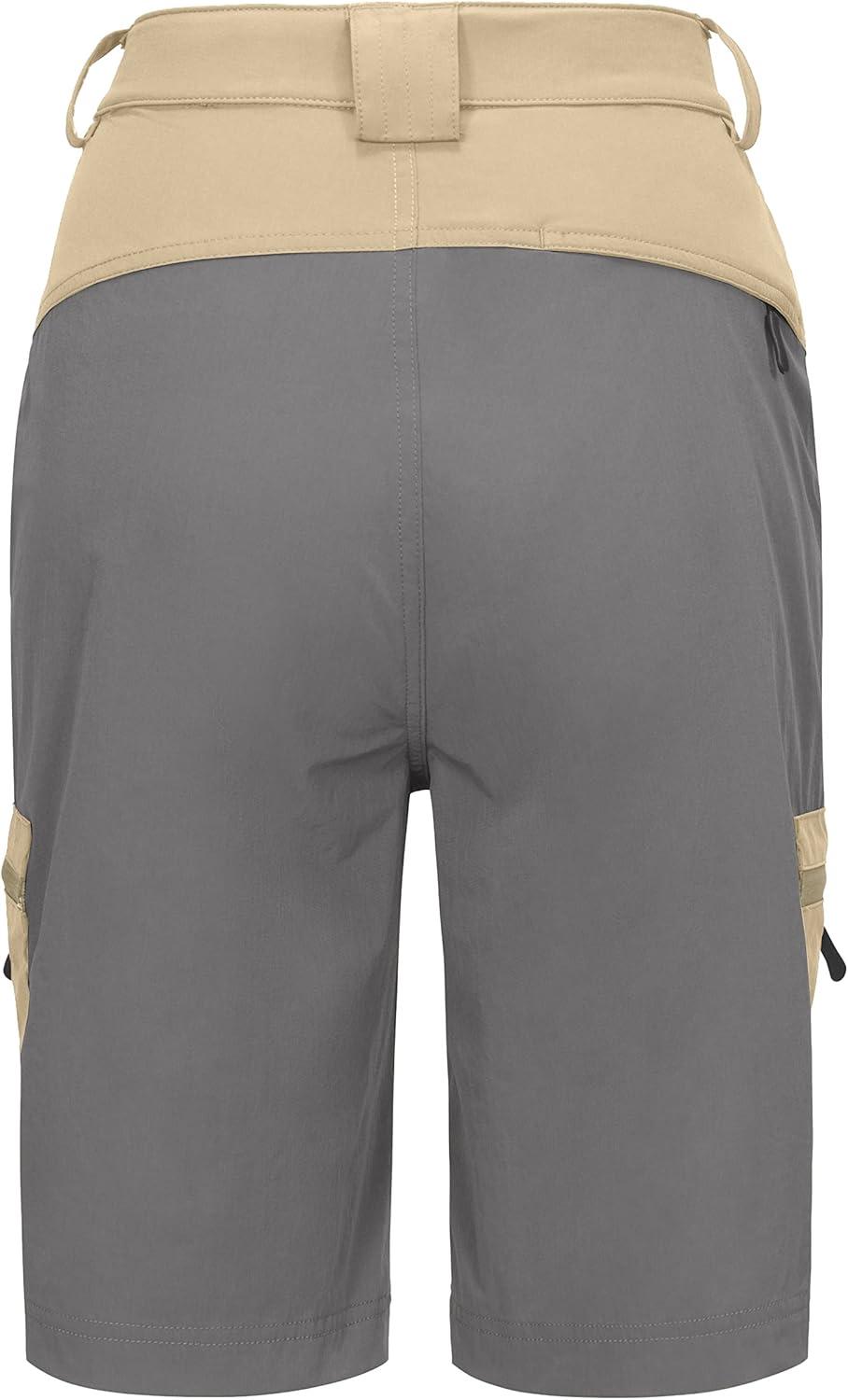 imageLittle Donkey Andy Womens Lightweight Quick Dry Hiking Shorts Golf Shorts Zippered PocketsKhaki