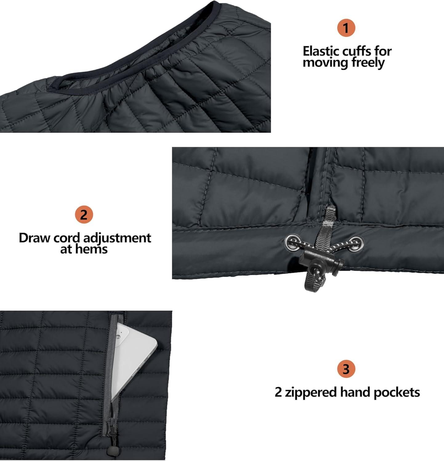 imageLittle Donkey Andy Womens Puffer Vest Lightweight Warm Sleeveless Jacket for Hiking Travel GolfSteel GraySteel Gray