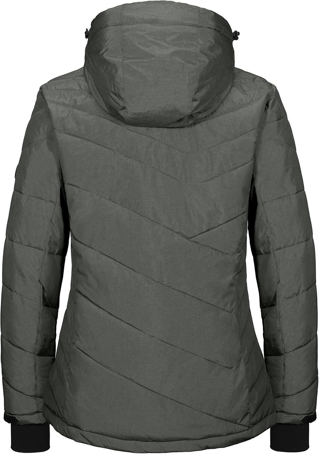 imageLittle Donkey Andy Womens Warm Windproof Ski Insulated Jacket Water Repellent Winter Snowboarding Snow CoatCharcoal Gray