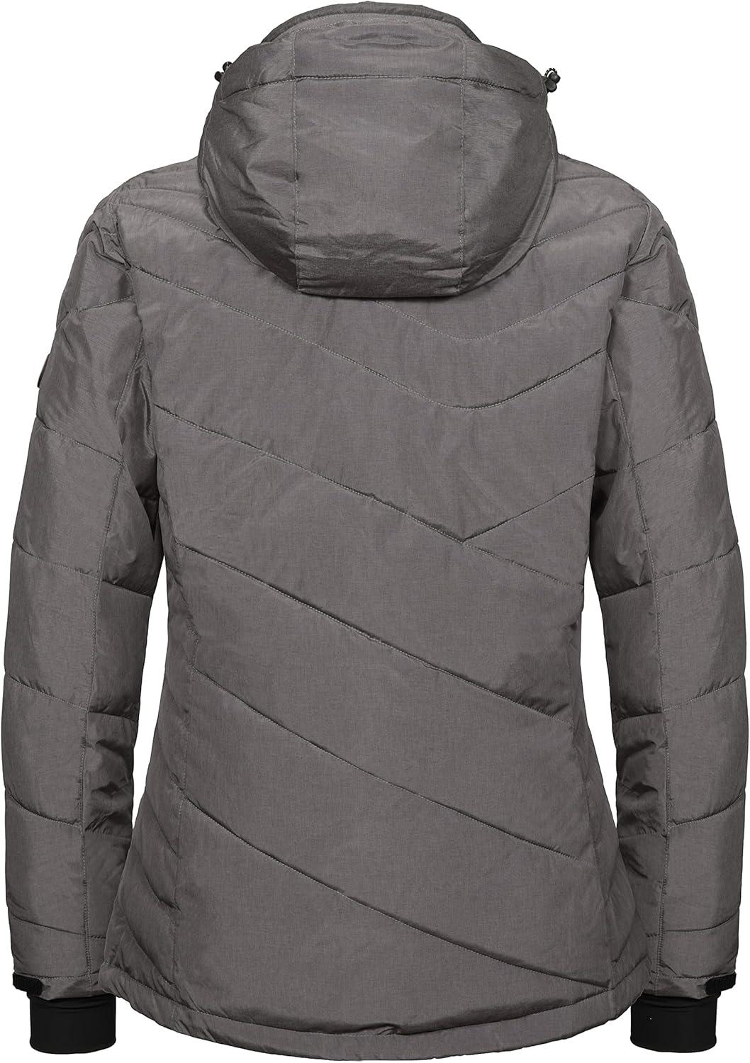 imageLittle Donkey Andy Womens Warm Windproof Ski Insulated Jacket Water Repellent Winter Snowboarding Snow CoatSteel Gray