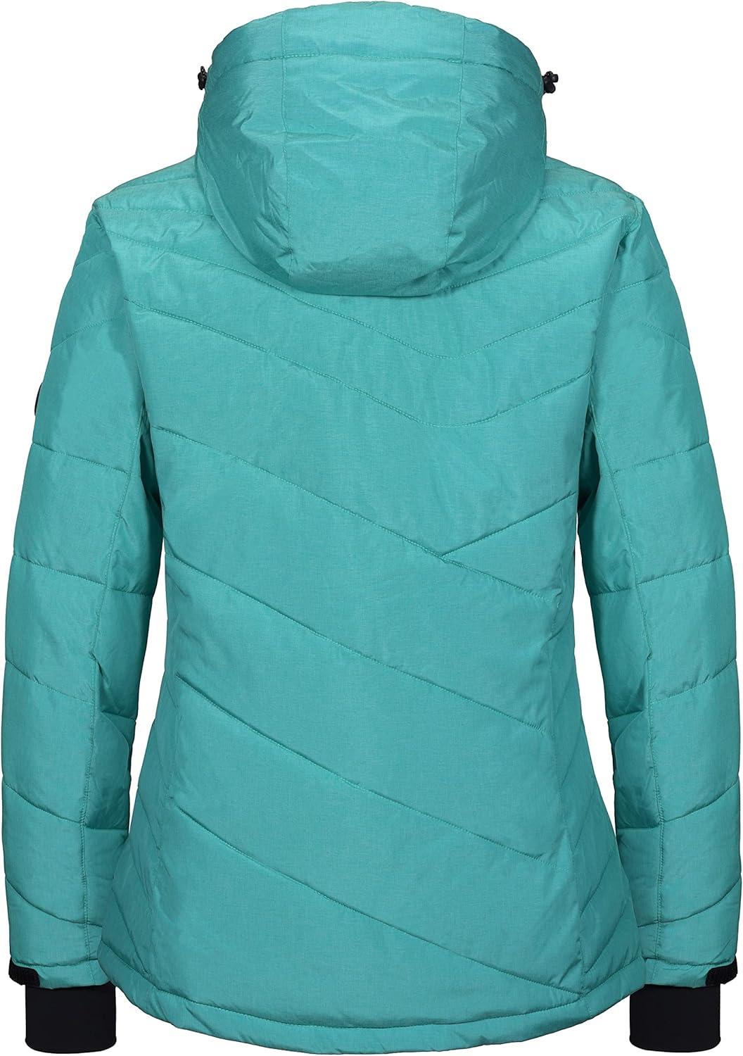 imageLittle Donkey Andy Womens Warm Windproof Ski Insulated Jacket Water Repellent Winter Snowboarding Snow CoatTurquoise