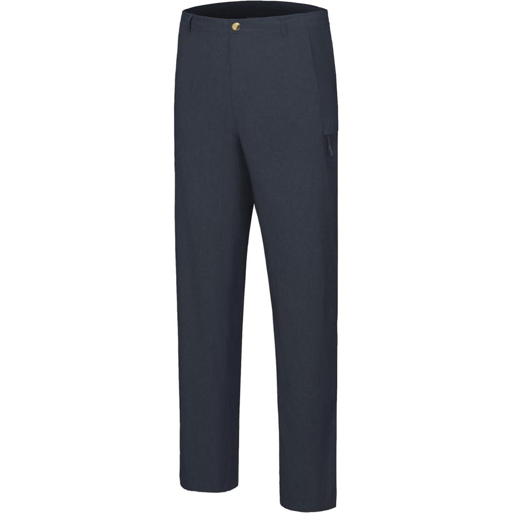imageLittle Donkey Andy Mens Quick Dry Hiking Pants Classic Fit Lightweight Trousers with 6 Pockets Casual Outdoor Travel GolfBlack
