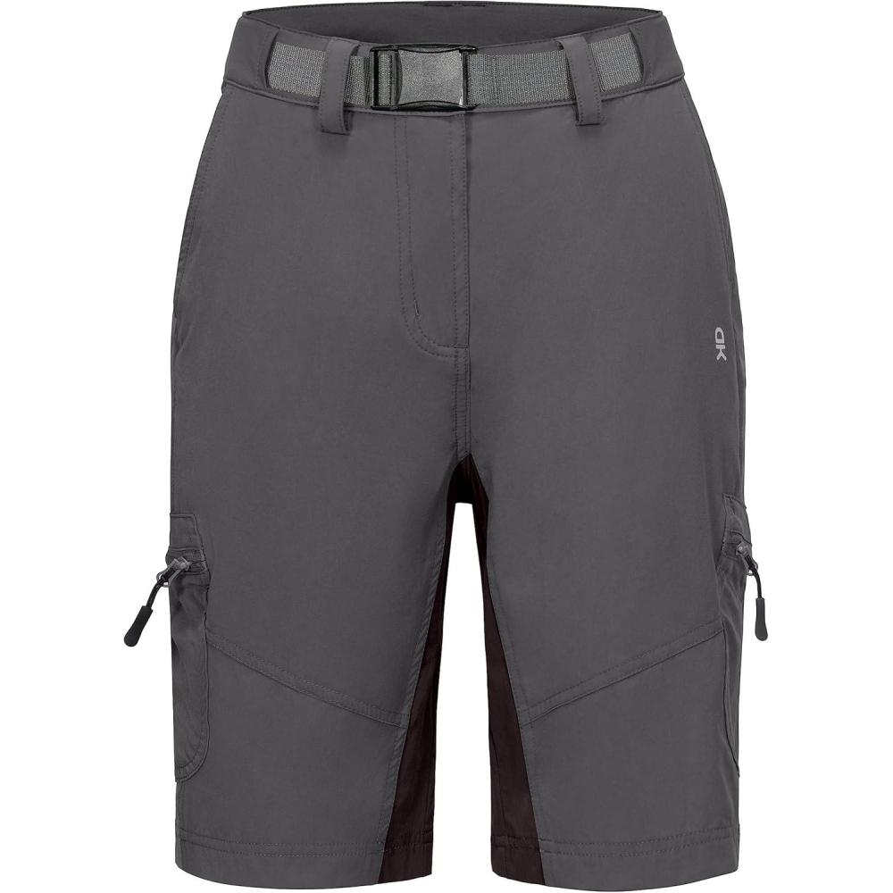 imageLittle Donkey Andy Womens Lightweight Quick Dry Hiking Shorts Golf Shorts Zippered PocketsGray