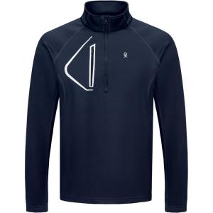 Little Donkey Andy Men’s Fleece Running Pullover Quarter Zip Long Sleeve Warm Sweatshirts Athletic Workout Shirts(Navy)