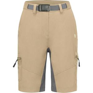 Little Donkey Andy Women’s Lightweight Quick Dry Hiking Shorts Golf Shorts Zippered Pockets(Khaki)