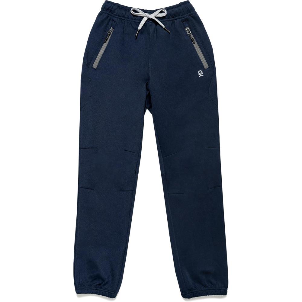imageLittle Donkey Andy Boys Sweatpants Quick Dry with Zipper Pockets Youth Athletic Jogger PantsDeep Blue