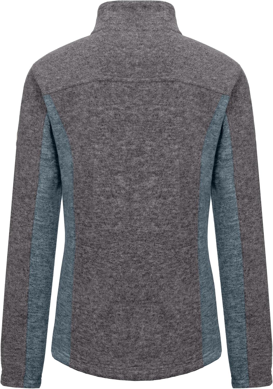 imageLittle Donkey Andy Womens Lightweight Fleece Jacket with Zipper Soft Warm Hiking Outdoor CoatBlack Grey Heather