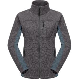 Little Donkey Andy Women’s Lightweight Fleece Jacket with Zipper Soft Warm Hiking Outdoor Coat(Black Grey Heather)