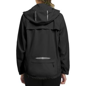 Little Donkey Andy Women’s Waterproof Windbreaker Lightweight Packble Cycling Jacket for Biking, Running(Black)