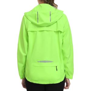 Little Donkey Andy Women’s Waterproof Windbreaker Lightweight Packble Cycling Jacket for Biking, Running(Fluorescent Green)