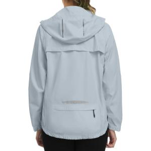 Little Donkey Andy Women’s Waterproof Windbreaker Lightweight Packble Cycling Jacket for Biking, Running(Light Grey)