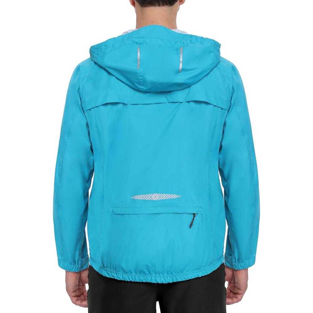 imageLittle Donkey Andy Mens Waterproof Windbreaker Lightweight Packble Cycling Jacket for Biking RunningBright Blue
