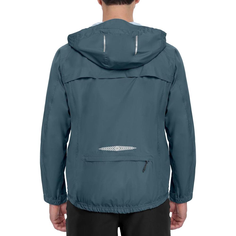 imageLittle Donkey Andy Mens Waterproof Windbreaker Lightweight Packble Cycling Jacket for Biking RunningGrey
