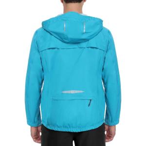 Little Donkey Andy Men’s Waterproof Windbreaker Lightweight Packble Cycling Jacket for Biking, Running(Bright Blue)