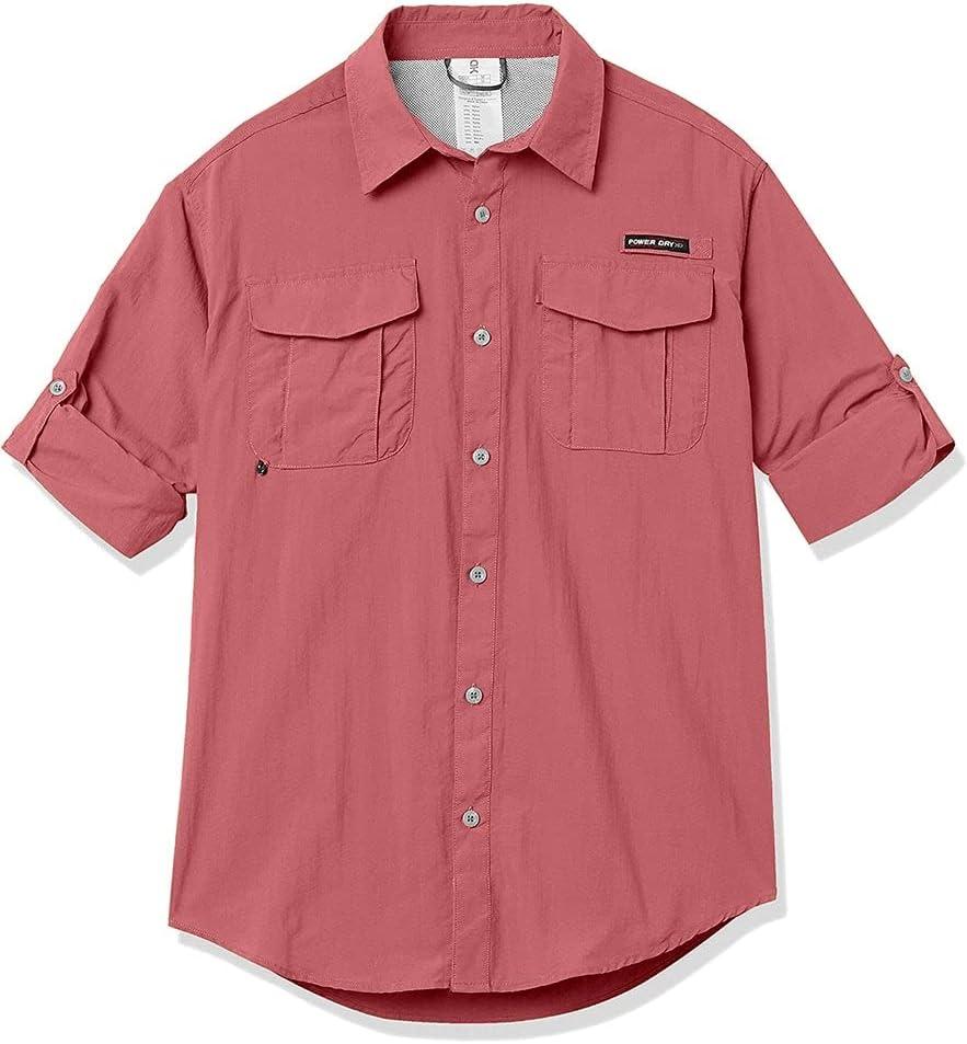 imageLittle Donkey Andy Mens UPF 50 UV Protection Shirt Long Sleeve Fishing Shirt Breathable and Fast DryWatermelon