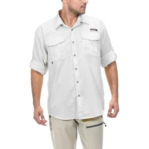 Little Donkey Andy Men’s UPF 50+ UV Protection Shirt, Long Sleeve Fishing Shirt, Breathable and Fast Dry(Off-white)