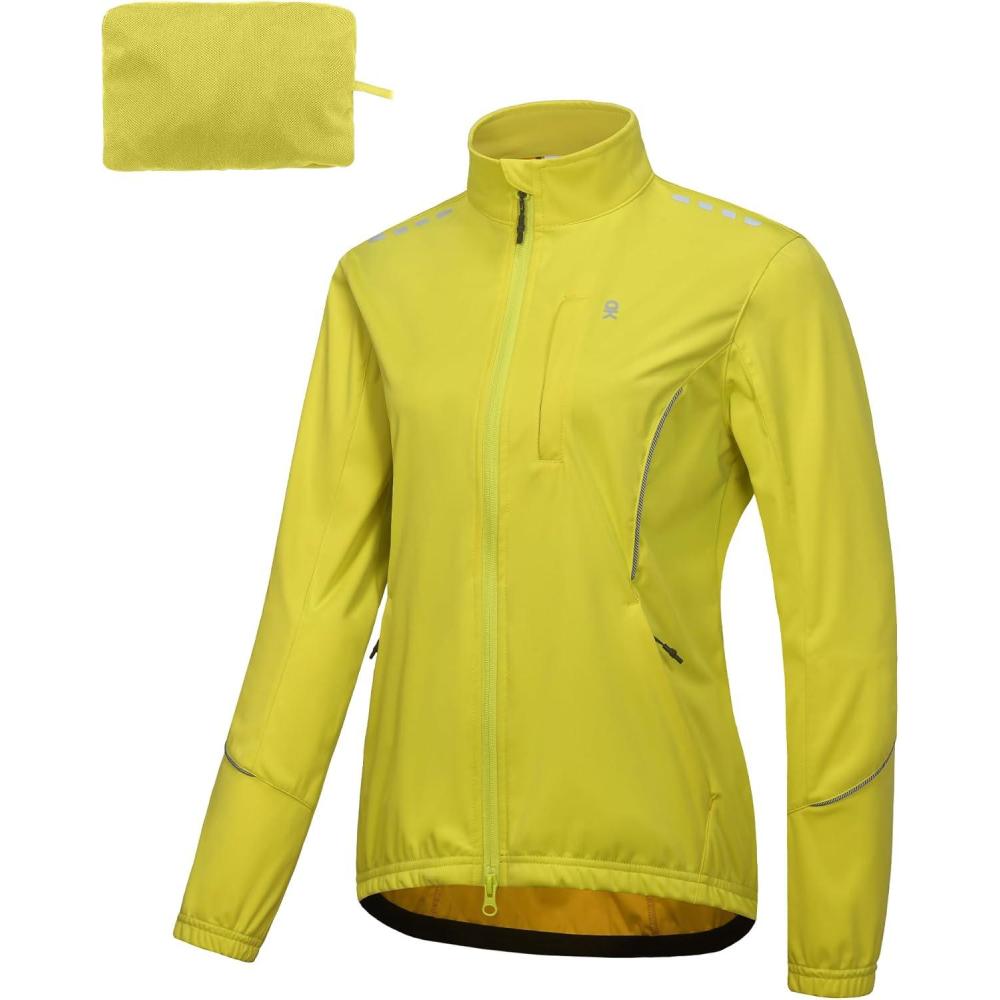 imageLittle Donkey Andy Womens Cycling Jackets Reflective Packable Running Jacket Windproof WaterResistant for Hiking BikingGreen