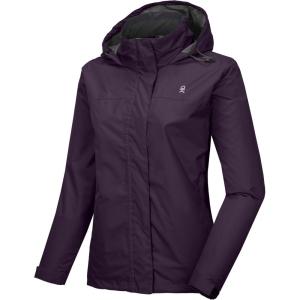 Little Donkey Andy Women’s Waterproof Rain Jacket Lightweight Outdoor Windbreaker Rain Coat Shell for Hiking, Travel(A10.dark Purple)