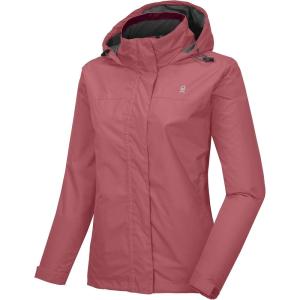Little Donkey Andy Women’s Waterproof Rain Jacket Lightweight Outdoor Windbreaker Rain Coat Shell for Hiking, Travel(A12.watermelon Red)
