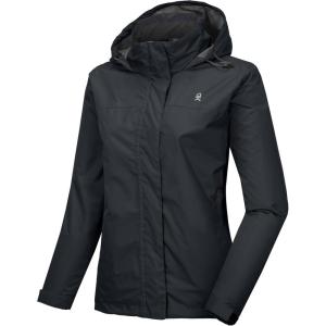 Little Donkey Andy Women’s Waterproof Rain Jacket Lightweight Outdoor Windbreaker Rain Coat Shell for Hiking, Travel(A3.black)