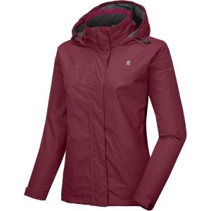 Little Donkey Andy Women’s Waterproof Rain Jacket Lightweight Outdoor Windbreaker Rain Coat Shell for Hiking, Travel(A4.tango Red)