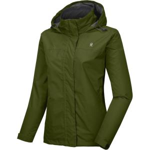 Little Donkey Andy Women’s Waterproof Rain Jacket Lightweight Outdoor Windbreaker Rain Coat Shell for Hiking, Travel(A8.olive)