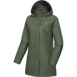 Little Donkey Andy Women’s Waterproof Rain Jacket Lightweight Outdoor Windbreaker Rain Coat Shell for Hiking, Travel(G10.army Green)