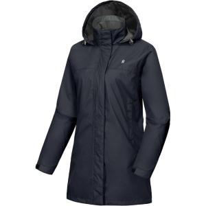 Little Donkey Andy Women’s Waterproof Rain Jacket Lightweight Outdoor Windbreaker Rain Coat Shell for Hiking, Travel(G1.black)