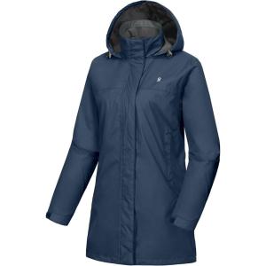 Little Donkey Andy Women’s Waterproof Rain Jacket Lightweight Outdoor Windbreaker Rain Coat Shell for Hiking, Travel(G2.black Blue)