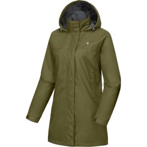 Little Donkey Andy Women’s Waterproof Rain Jacket Lightweight Outdoor Windbreaker Rain Coat Shell for Hiking, Travel(G8.olive)