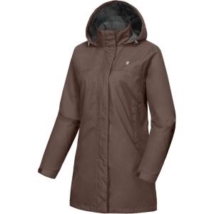 Little Donkey Andy Women’s Waterproof Rain Jacket Lightweight Outdoor Windbreaker Rain Coat Shell for Hiking, Travel(G9.brown)