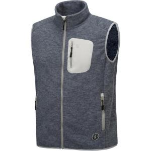 Little Donkey Andy Men’s Casual Outerwear Vest Fleece Vest Lightweight Warm Sleeveless Jacket(Grey)