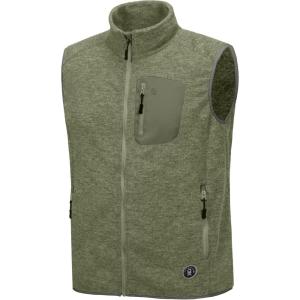 Little Donkey Andy Men’s Casual Outerwear Vest Fleece Vest Lightweight Warm Sleeveless Jacket(Olive Green)