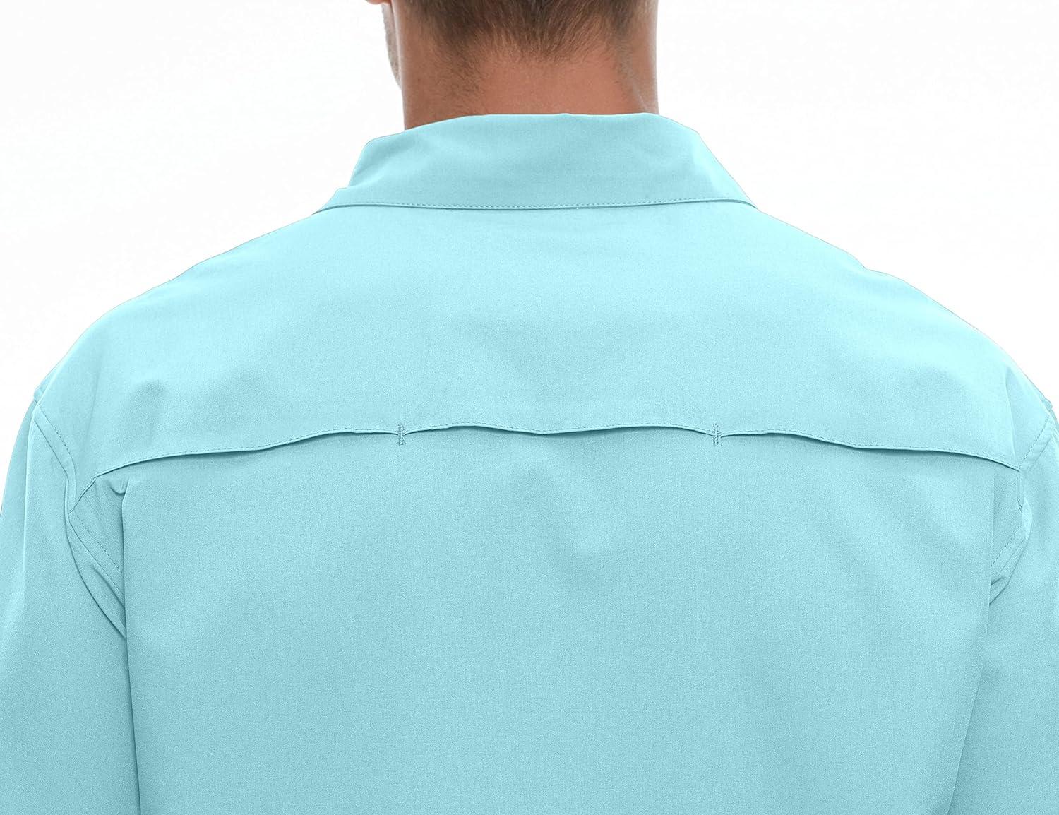 imageLittle Donkey Andy Mens Utility Button Down ShirtA Blue