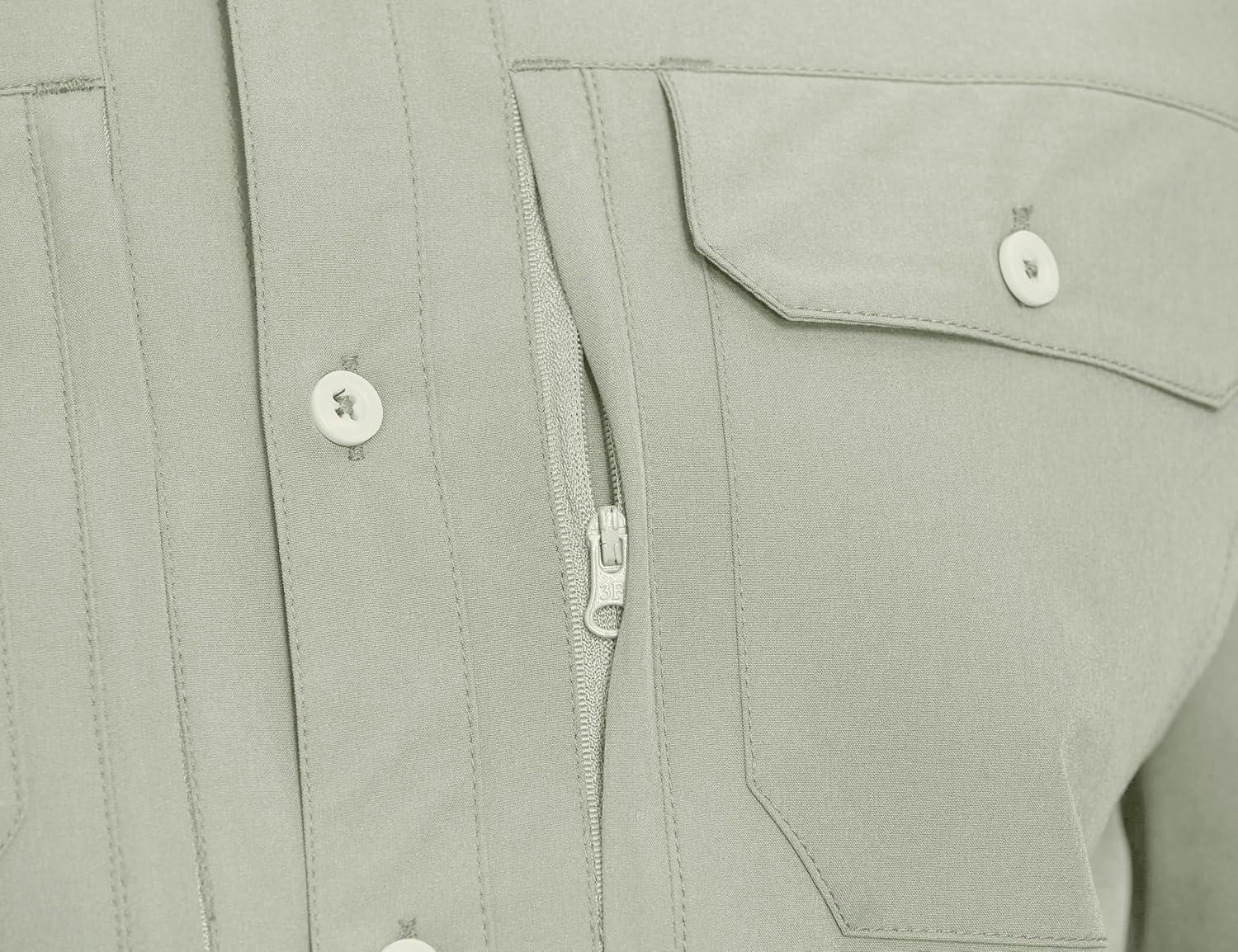 imageLittle Donkey Andy Mens Utility Button Down ShirtA Khaki