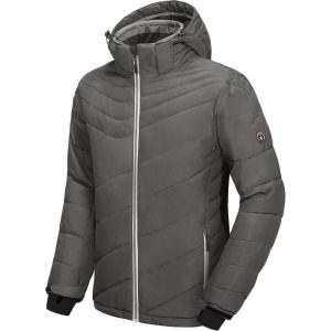 Little Donkey Andy Men’s Warm Windproof Ski Insulated Jacket Water Repellent Winter Snowboarding Snow Coat(Steel Gray)