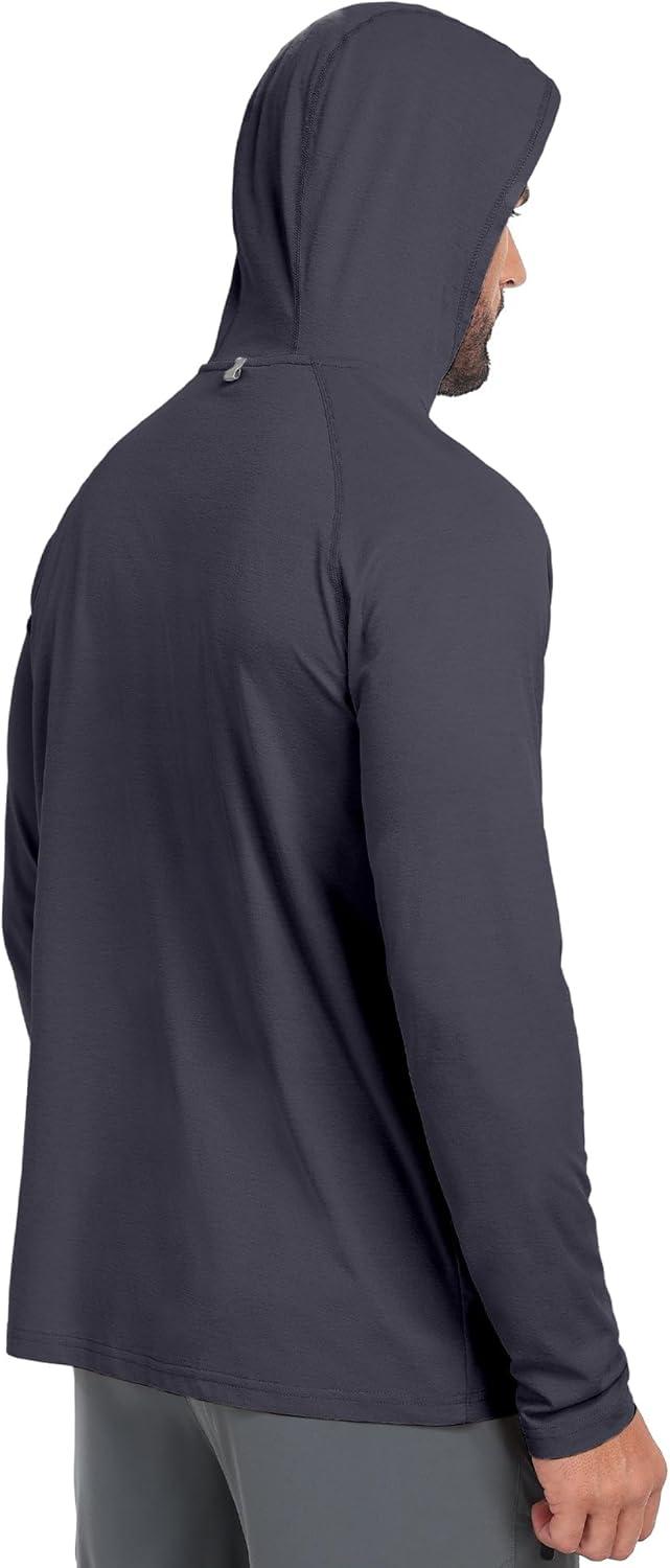 imageLittle Donkey Andy Mens Golf Quarter Zip Pullover Mock Neck Lightweight Sun Protection Long Sleeve Fishing ShirtHoodie Deep Grey